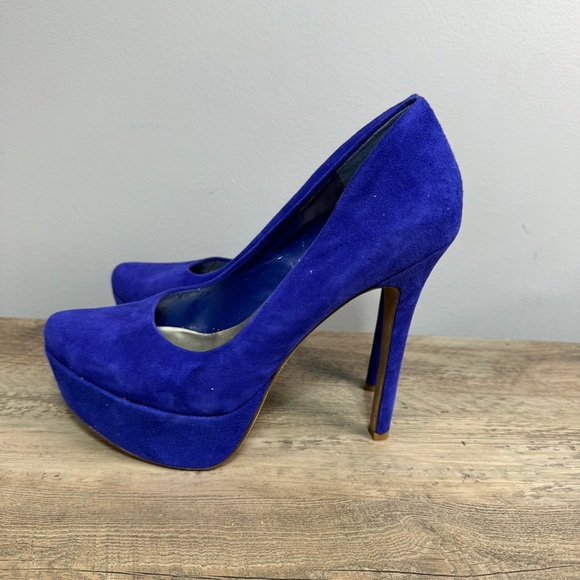 Jessica Simpson Vibrant Blue Platform Heels - Picture 8 of 9